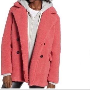 BP/Nordstrom Double-Breasted Teddy Coat